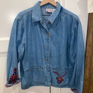 Vintage Embroidered Jean Jacket